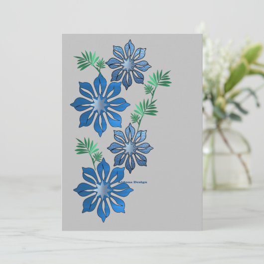 Blume Blumen Feiertagskarte (Stehend Vorderseite)