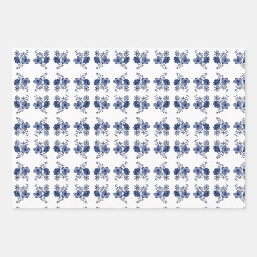 Blume Blumen Geschenkpapier Set (Vorderseite 3)