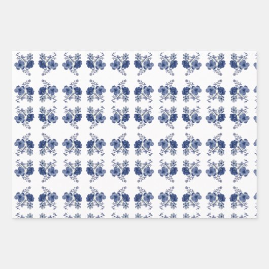 Blume Blumen Geschenkpapier Set (Vorderseite 2)