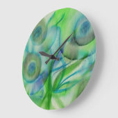 Blume Blumen Große Wanduhr (Winkel)