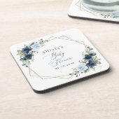 Blume, Blumen, Grünpflanzen, Babydusche Getränkeuntersetzer (Linke Seite)