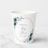 Blume, Blumen, Grünpflanzen, Babydusche Pappbecher (Vorderseite)