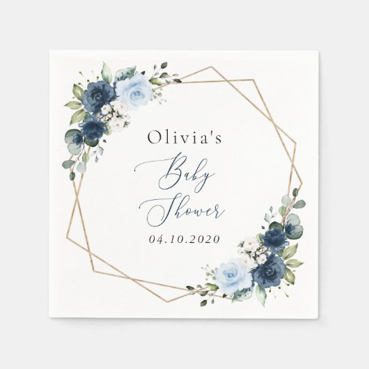 Blume, Blumen, Grünpflanzen, Babydusche Serviette (Vorderseite)