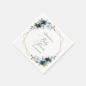 Blume, Blumen, Grünpflanzen, Babydusche Serviette (Ecke)