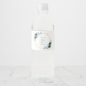 Blume, Blumen, Grünpflanzen, Babydusche Wasserflaschenetikett (Vorderseite)