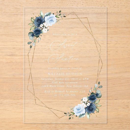 Blume, Blumen, Grünpflanzen, süß 16 Acryleinladungen (Vorderseite)