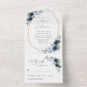 Blume, Blumen, Grünpflanzen, süß 16 All In One Einladung (Innen Boden)