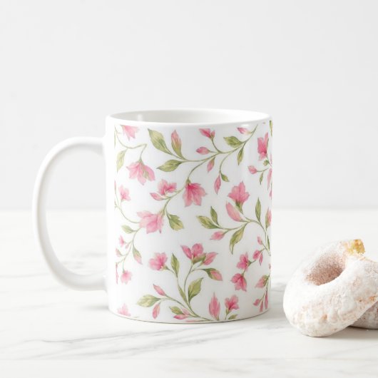 Blume Blumen Kaffeetasse (Mit Donut)