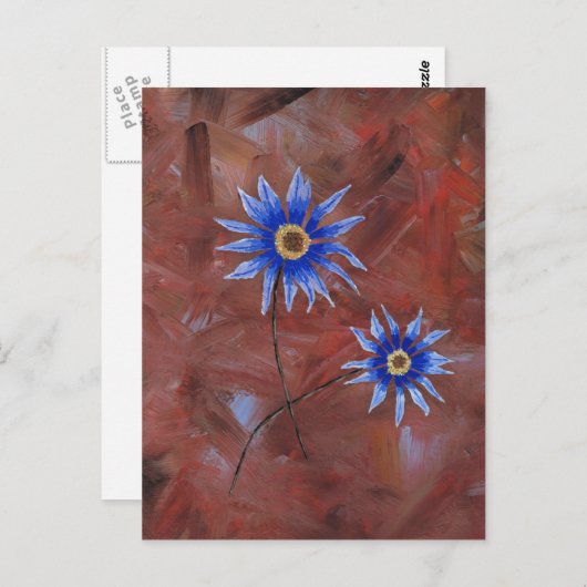 Blume Blumen Postkarte (Vorne/Hinten)