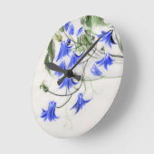 Blume Blumen Runde Wanduhr (Winkel)