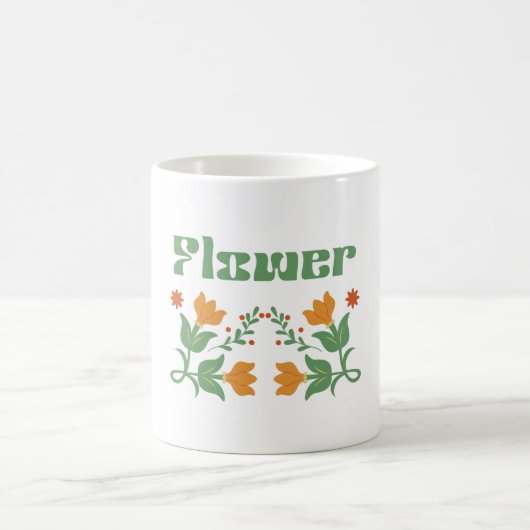 "Blume" Blumen-Tassendesign Kaffeetasse (Mittel)