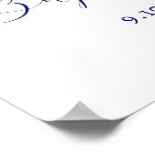 Blume Blumen Taufe Willkommen Poster (Ecke)