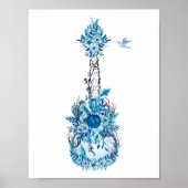 Blume Blumen Ukulele Poster (Vorne)