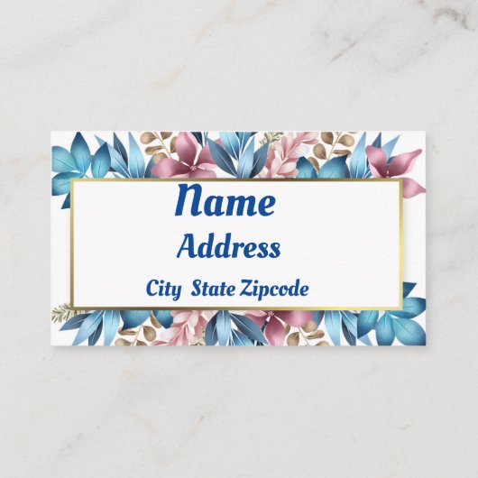 Blume Blumen Visitenkarte (Rückseite)