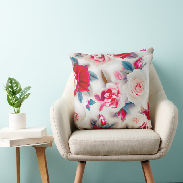 Blume Blumenambiente Rosa Rosa Moderne Kissen (Stuhl )