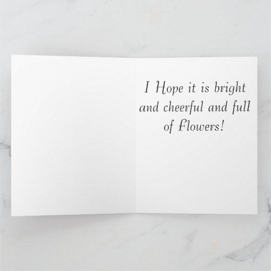 Blume Blumenbotanische Iris Big Birthday Card Karte (Innenseite)