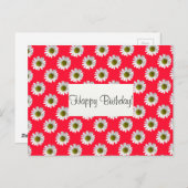 Blume Blumendesign auf rosa Farbe Postkarte (Vorne/Hinten)