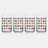 Blume Blumendoodle Linie Wasserfarben Abstrakt Dosenglas (Links)