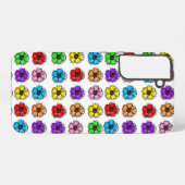 Blume Blumendoodle Linie Wasserfarben Abstrakt Samsung Galaxy Hülle (Rückseite (Horizontal))