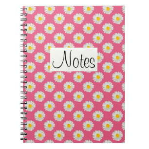 Blume Blumendruck auf Rosa Notizblock