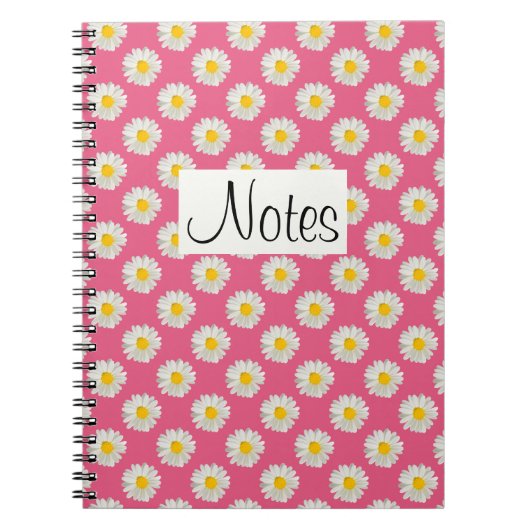 Blume Blumendruck auf Rosa Notizblock (Vorderseite)