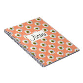 Blume Blumendruck auf Rosa Notizblock (Rechte Seite)