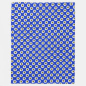 Blume Blumenfarben auf Kobaltblau Fleecedecke (Vorderseite)