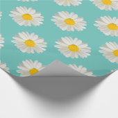 Blume Blumenfarben auf Kobaltblau Geschenkpapier (Ecke)