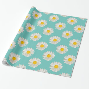 Blume Blumenfarben auf Kobaltblau Geschenkpapier