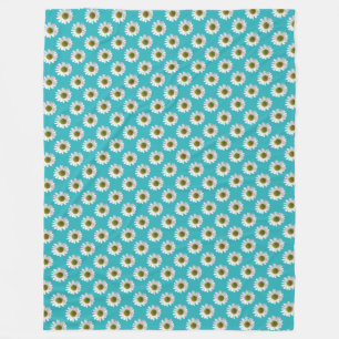 Blume Blumenfarben auf Türkis Fleecedecke