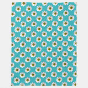 Blume Blumenfarben auf Türkis Fleecedecke