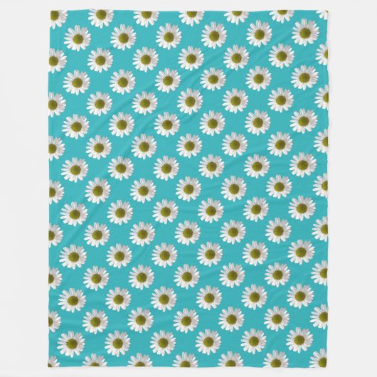 Blume Blumenfarben auf Türkis Fleecedecke (Vorderseite)