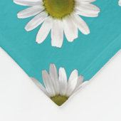 Blume Blumenfarben auf Türkis Fleecedecke (Ecke)