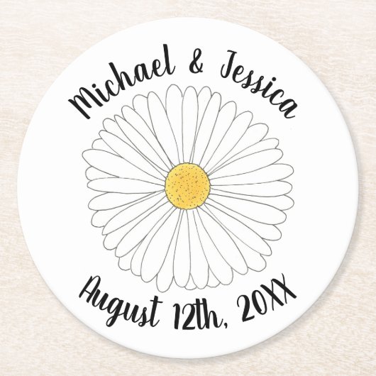 Blume Blumengarten Party Runder Pappuntersetzer (Vorderseite)