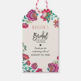 Blume Blumengeschenk-Tags für Brautpartys Geschenkanhänger