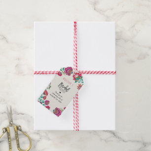 Blume Blumengeschenk-Tags für Brautpartys Geschenkanhänger