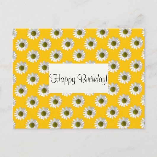 Blume Blumengestaltereien auf gelb Postkarte (Vorderseite)