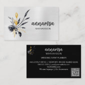 *~* Blume BlumengOLD Silver LOGO QR FOTO Visitenkarte (Vorne/Hinten)