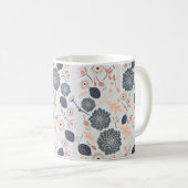 Blume Blumengraue Pfirsichblüte Kaffeetasse (VorderseiteRechts)