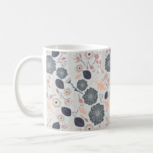 Blume Blumengraue Pfirsichblüte Kaffeetasse (Links)