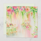 Blume: Blumenharmonie, Babydusche Einladung (Vorne/Hinten)