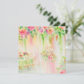 Blume: Blumenharmonie, Babydusche Einladung (Stehend Vorderseite)