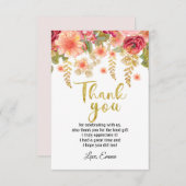 Blume, Blumenkarte Dankeskarte (Vorne/Hinten)