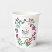 Blume Blumenkohl Brautparty Pappbecher (Vorderseite)