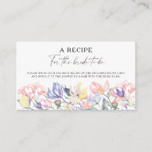 Blume Blumenkohl - Rezept für die Braut Begleitkarte (Vorderseite)