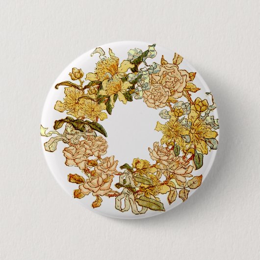 Blume Blumenkraut Rosa Blume Kunst Button (Vorderseite)