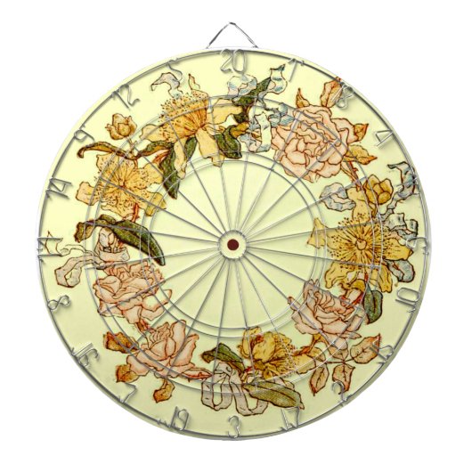 Blume Blumenkraut Rosa Blume Kunst Dartscheibe (vorne)