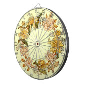 Blume Blumenkraut Rosa Blume Kunst Dartscheibe (Vorderseite rechts)