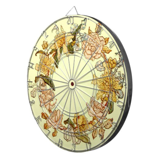 Blume Blumenkraut Rosa Blume Kunst Dartscheibe (Vorderseite rechts)