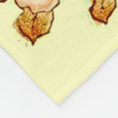 Blume Blumenkraut Rosa Blume Kunst Fleecedecke (Ecke)